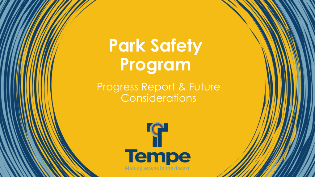 Park Safety Program Progress Report & Future Considerations