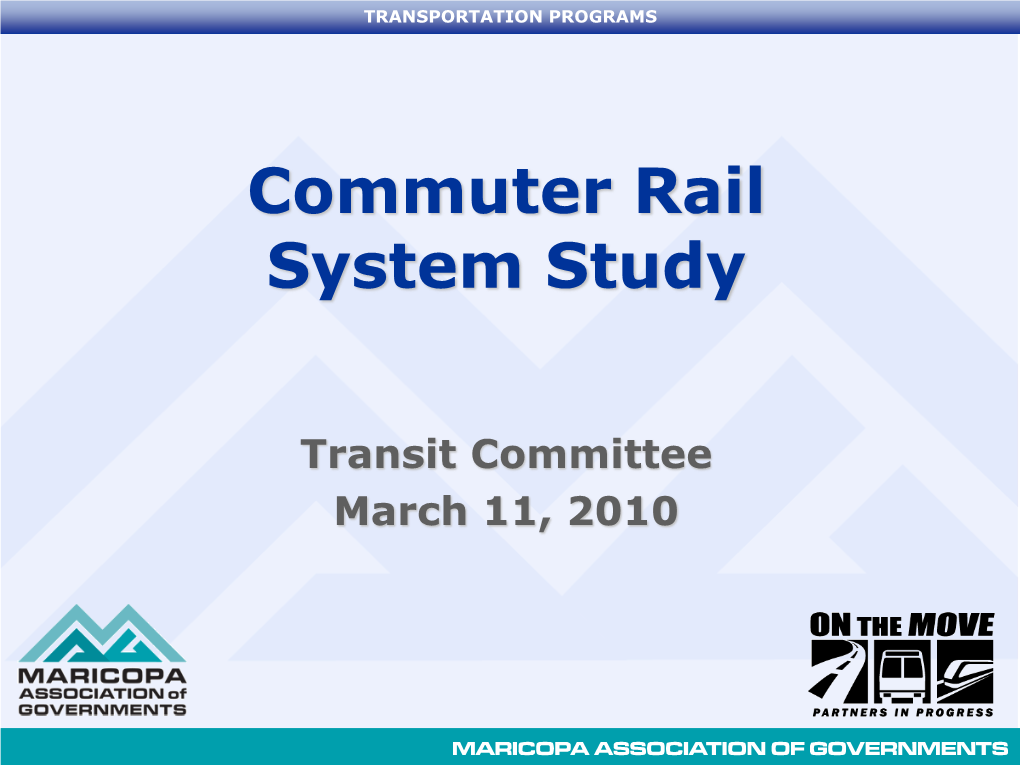 Commuter Rail System Study