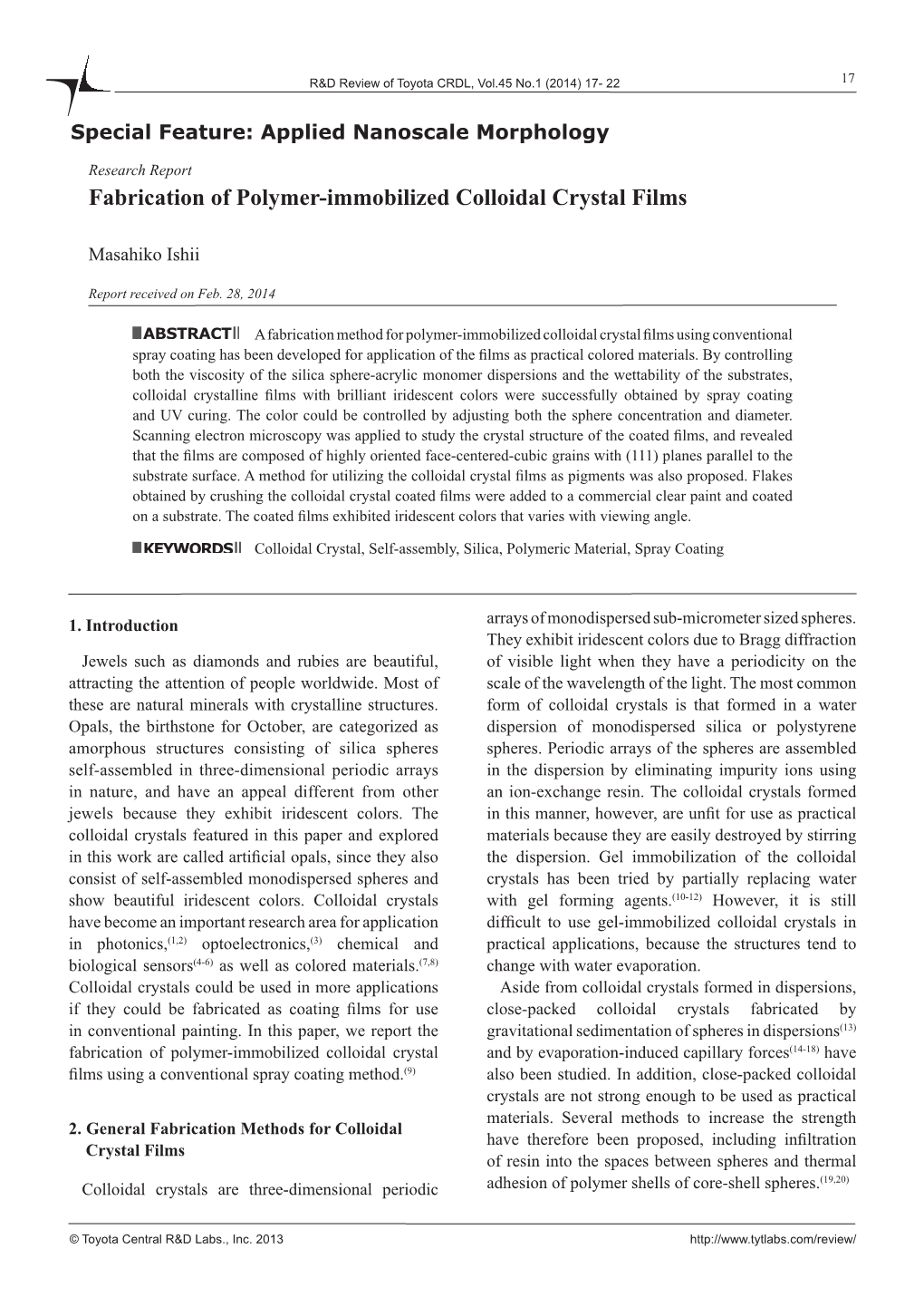 4. Fabrication of Polymer-Immobilized Colloidal Crystal Films (851Kb)