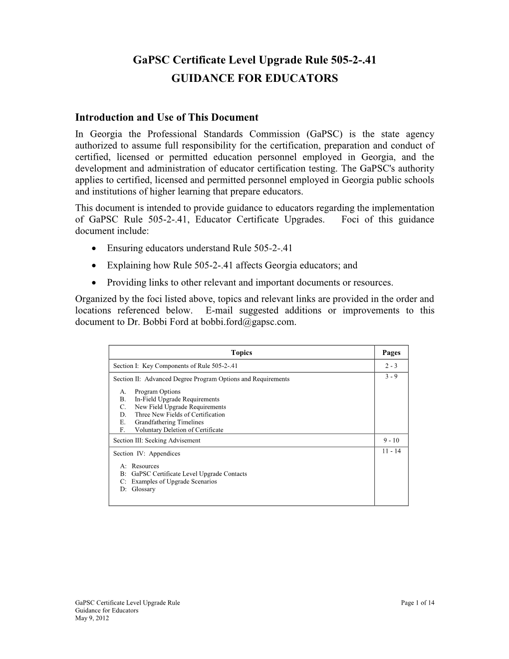 Gapsc Certificate Level Upgrade Rule Guidance