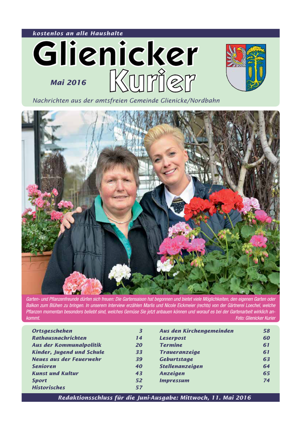 Glienicker Kurier Mai 2016