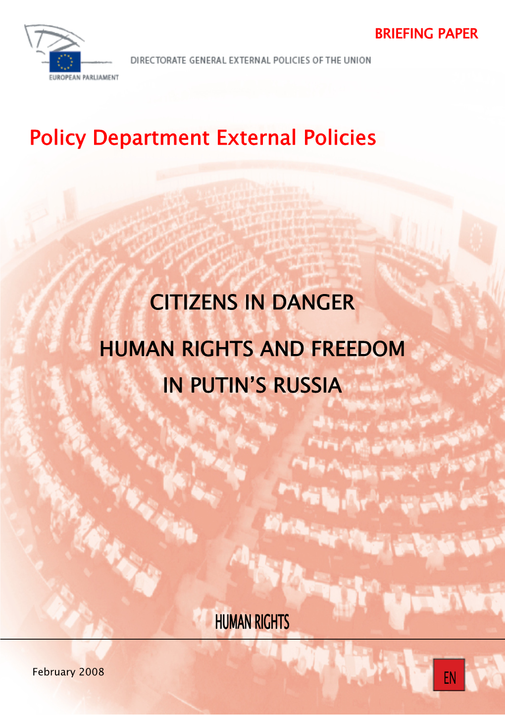 Policy Department External Policies CITIZENS in DANGER HUMAN