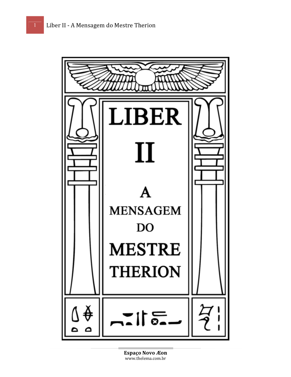 Liber II - a Mensagem Do Mestre Therion