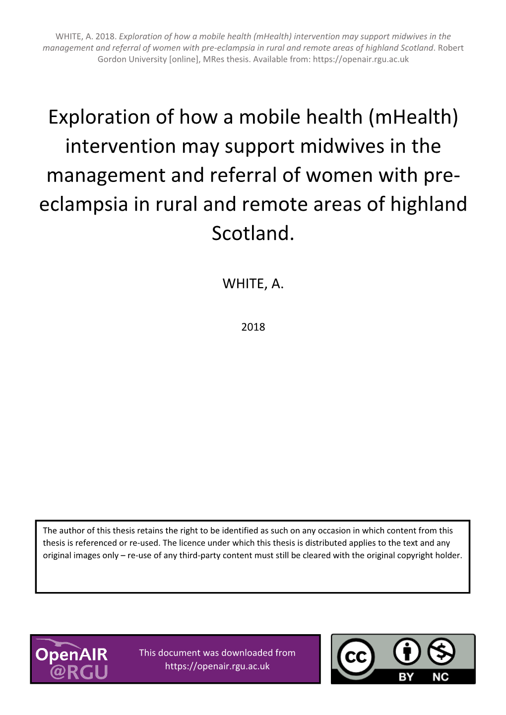 Exploration of How a Mobile Health (Mhealth) Intervention May Support