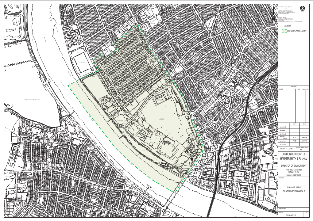 Map of the Bishops Park Conservation Area