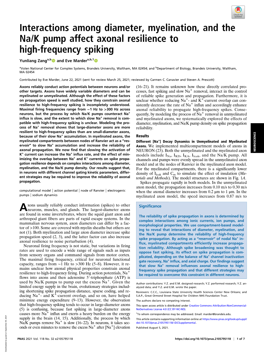 Interactions Among Diameter, Myelination, and the Na/K Pump Affect Axonal Resilience to High-Frequency Spiking