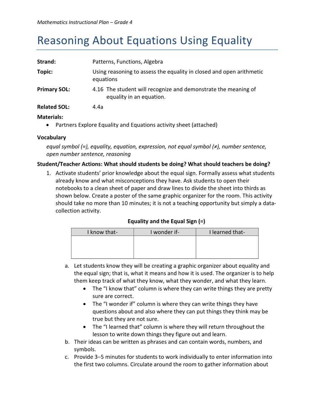 Reasoning About Equations Using Equality