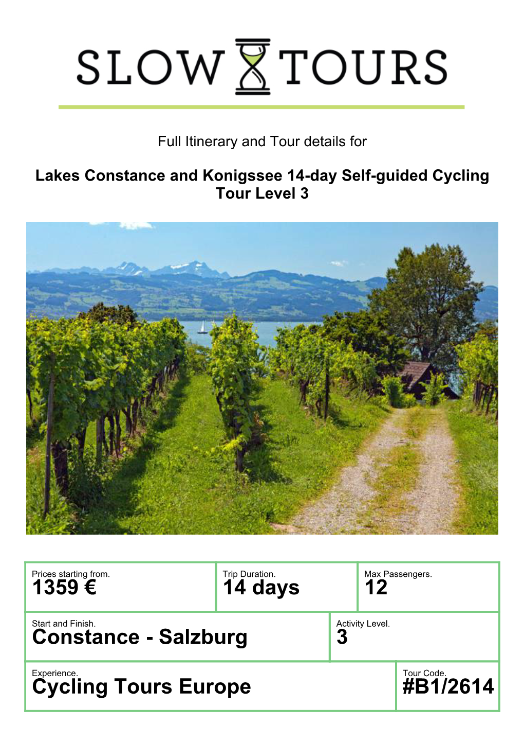 Salzburg 3 Cycling Tours Europe #B1/2614