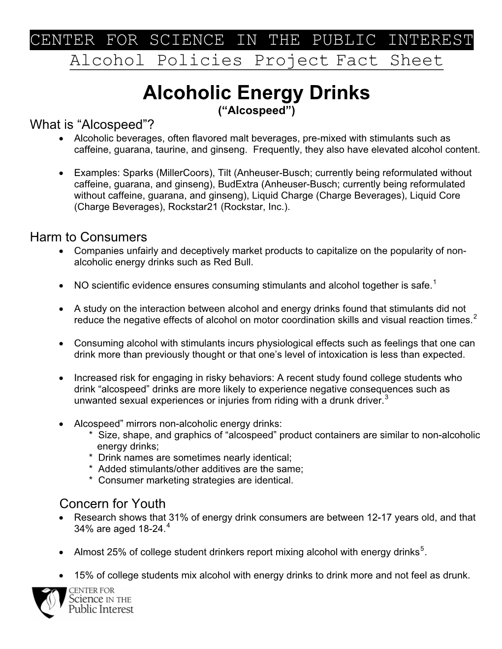 Alcoholic Energy Drinks