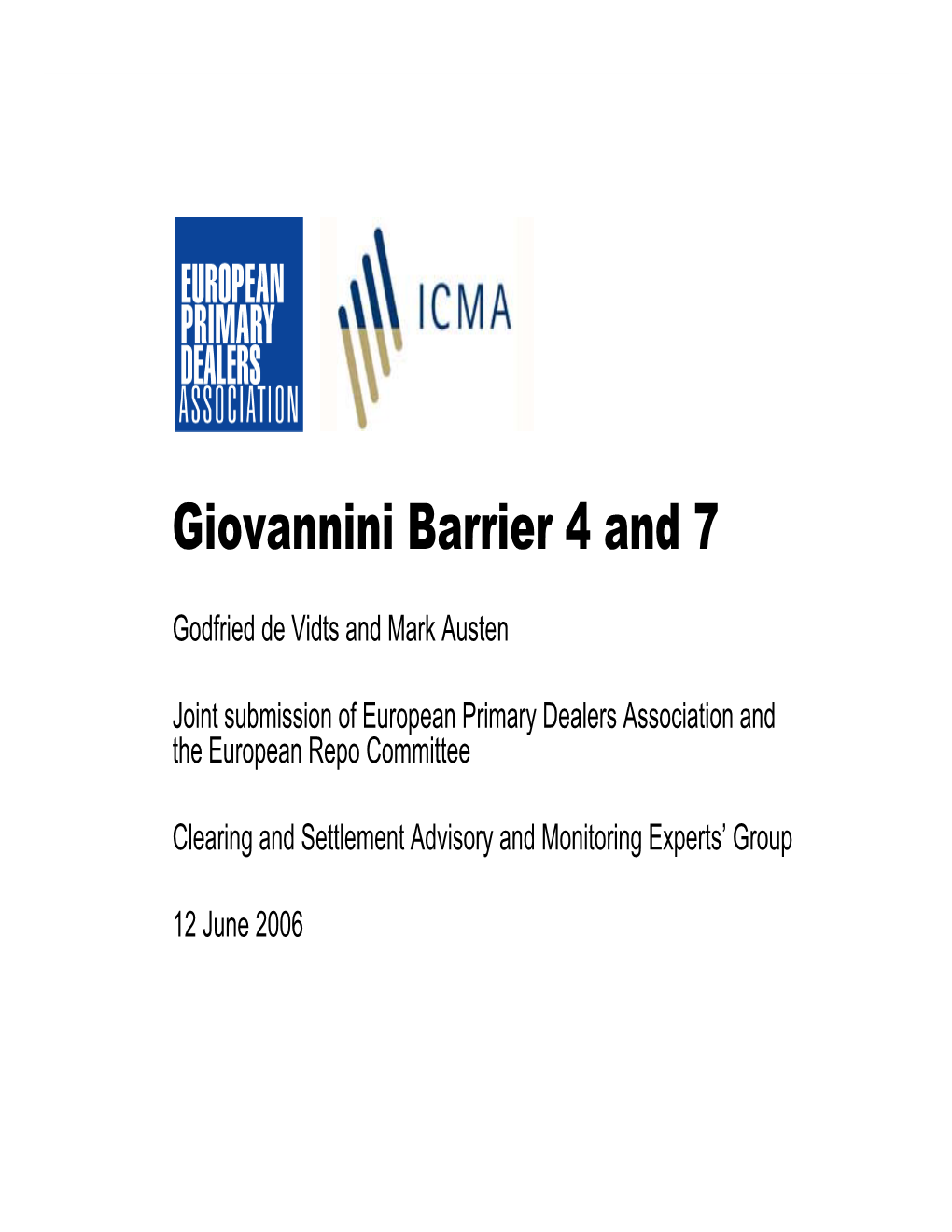 Giovannini Barrier 4 and 7