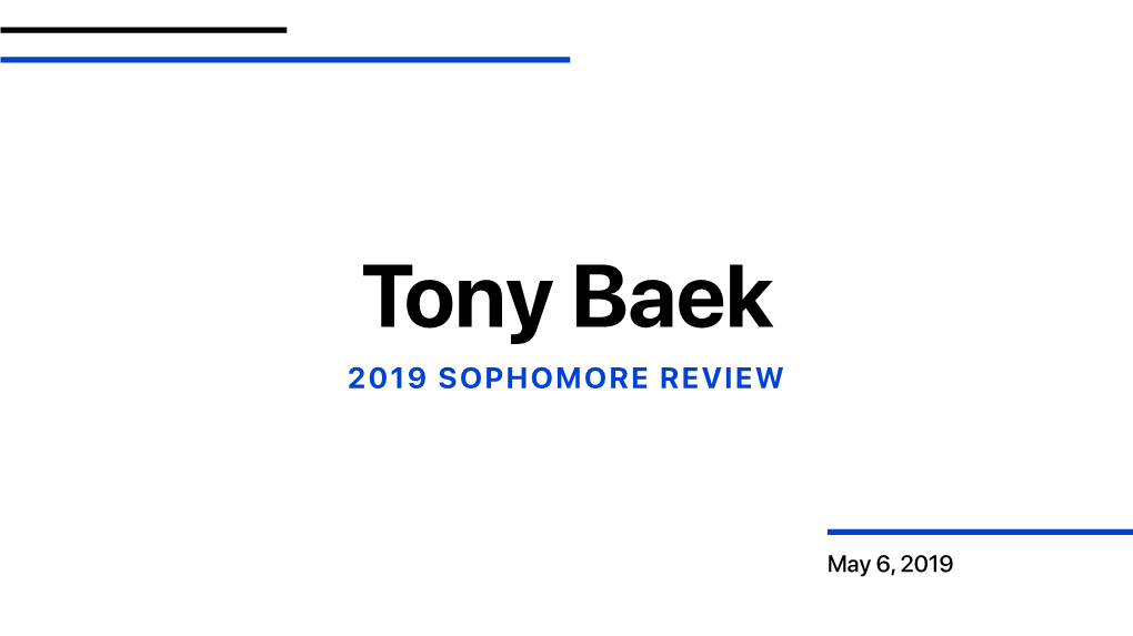 2019 Sophomore Review