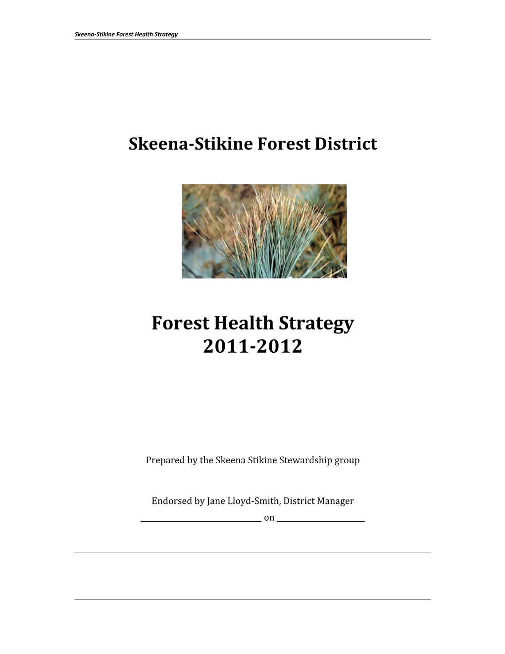 Skeena-Stikine Forest Health Strategy