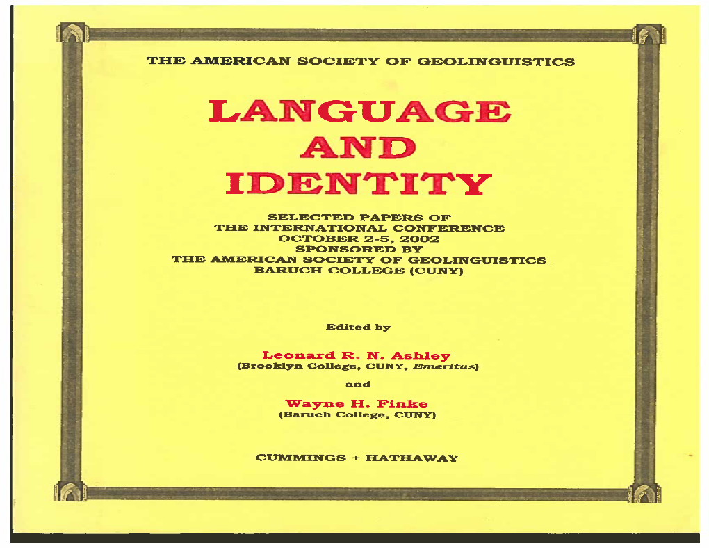 Language and Identity