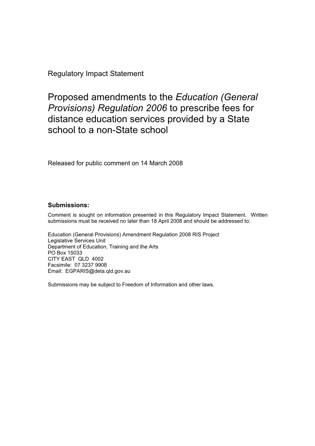 Education (General Provisions)