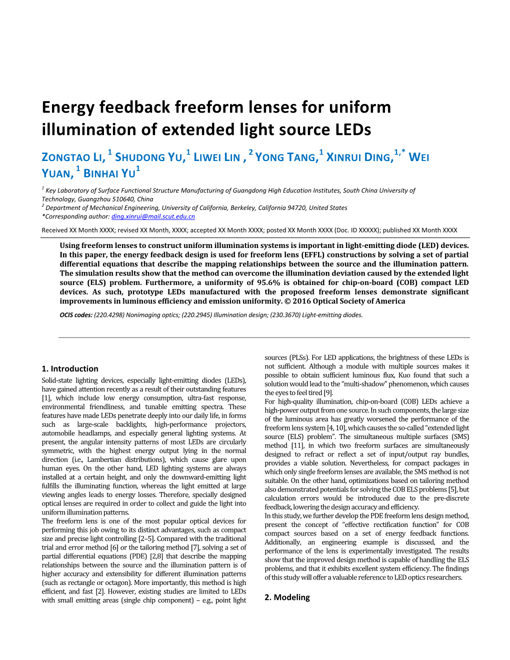 Energy Feedback Freeform Lenses for Uniform Illumination of Extended Light Source Leds