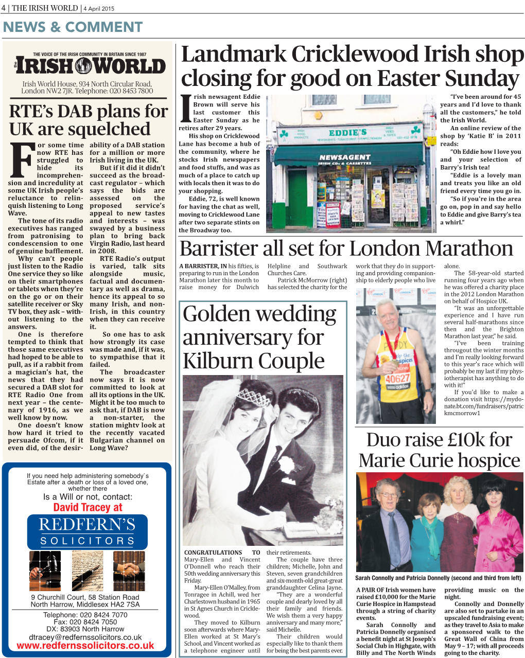 Landmark Cricklewood Irish Shop Closing for Good on Easter Sunday