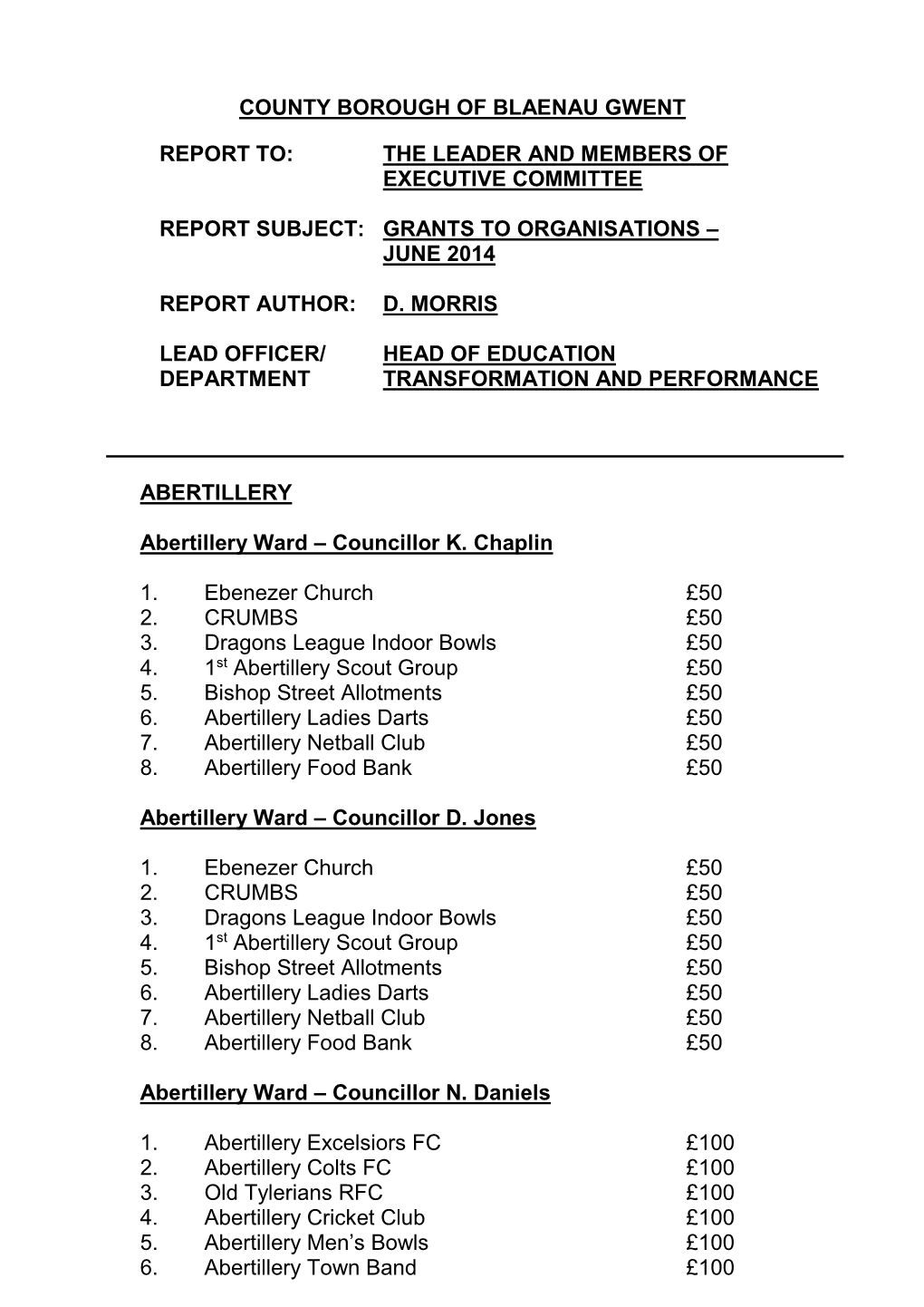 County Borough of Blaenau Gwent