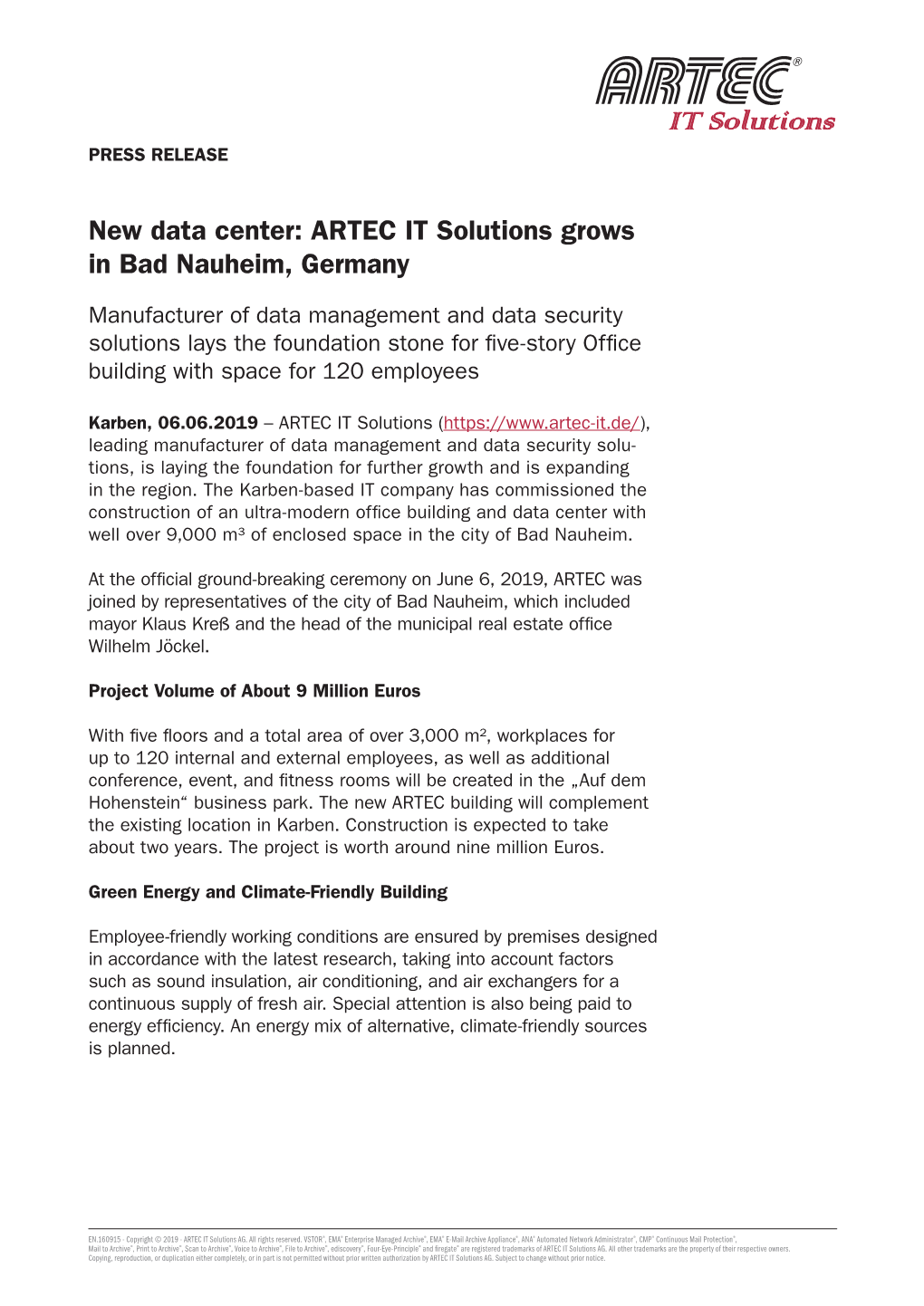 ARTEC IT Solutions Grows in Bad Nauheim, Germany