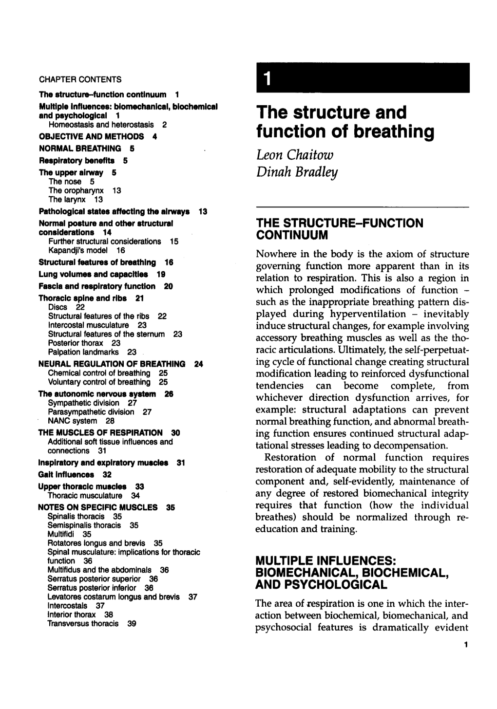 The Structure and Function of Breathing