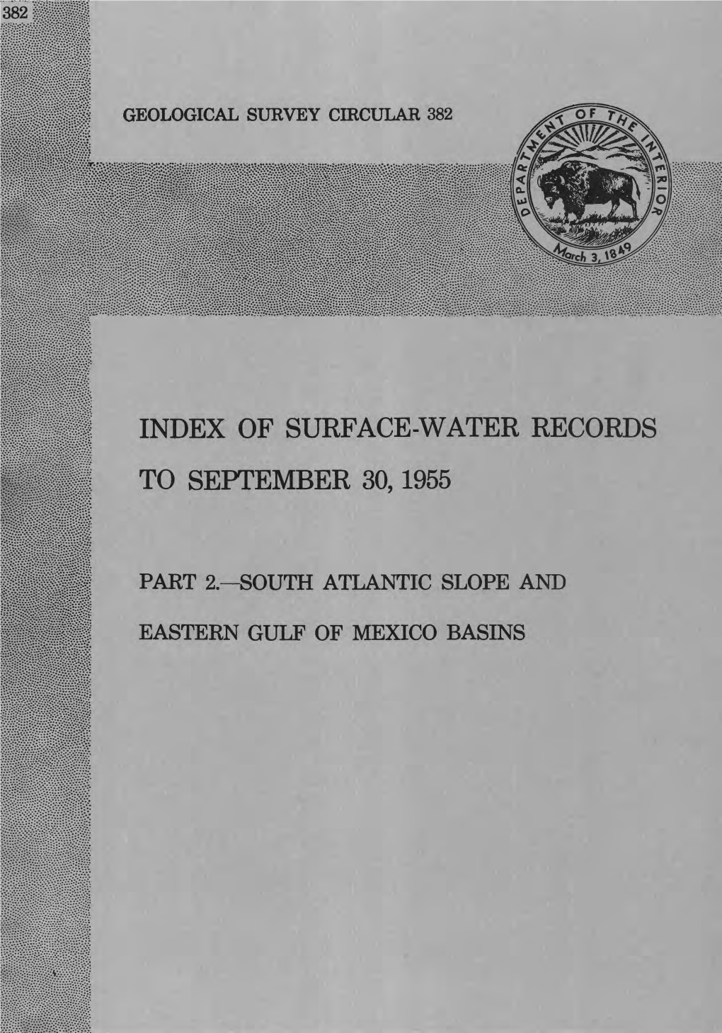 Of Surface-Water Records to September 30, 1955