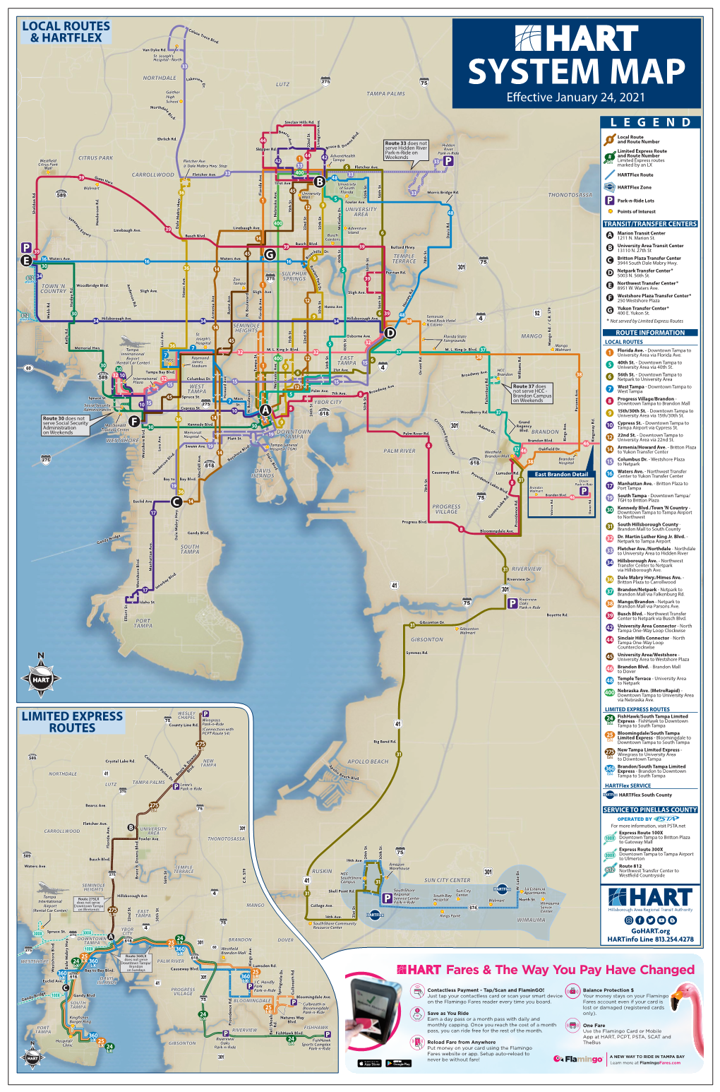 Effective January 24, 2021 LIMITED EXPRESS ROUTES LOCAL