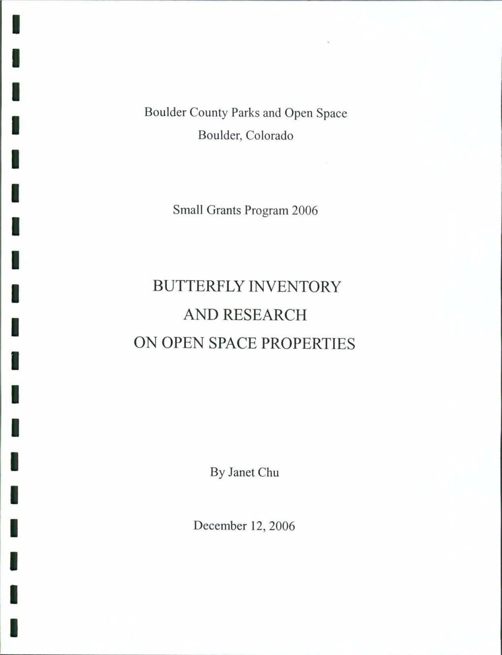 2006 Butterfly Inventory