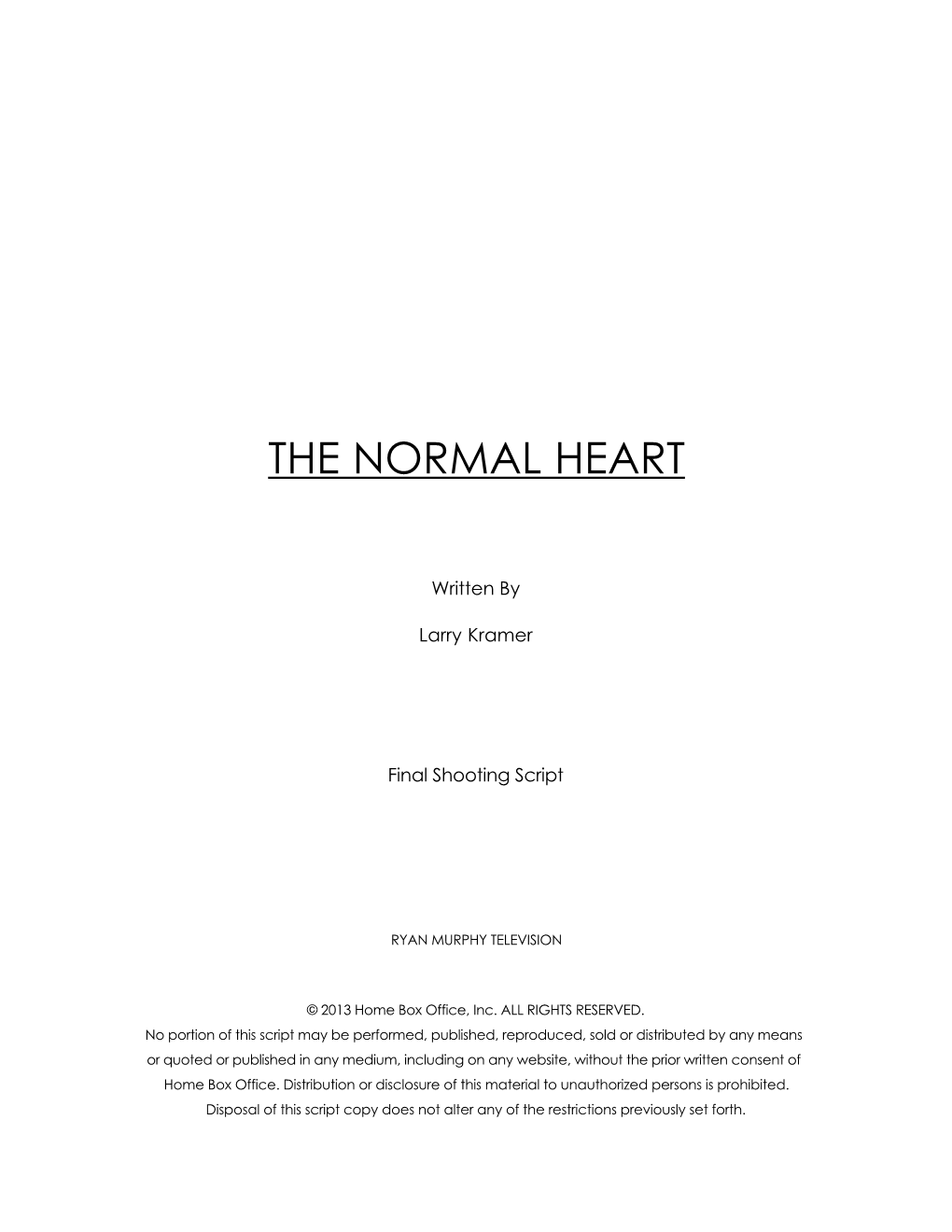 The Normal Heart