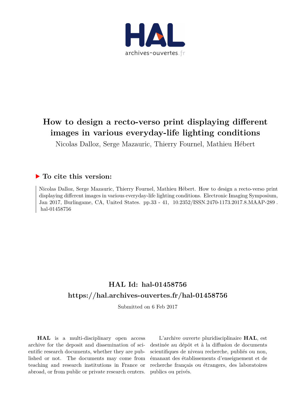 How to Design a Recto-Verso Print Displaying Different Images In