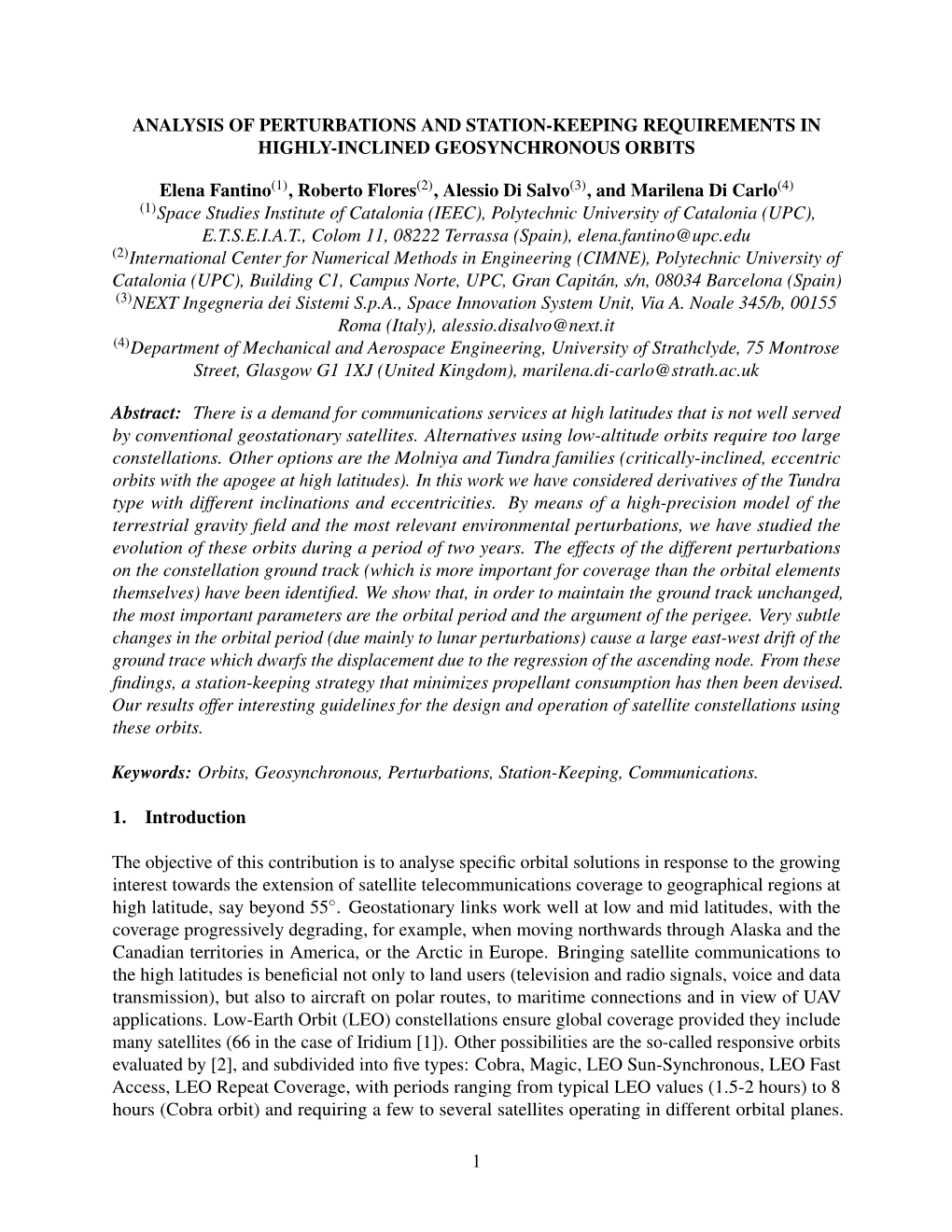 Analysis of Perturbations and Station-Keeping Requirements in Highly-Inclined Geosynchronous Orbits