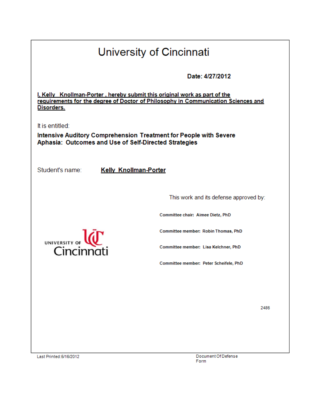 Intensive Auditory Comprehension Treatment for People with Severe Aphasia