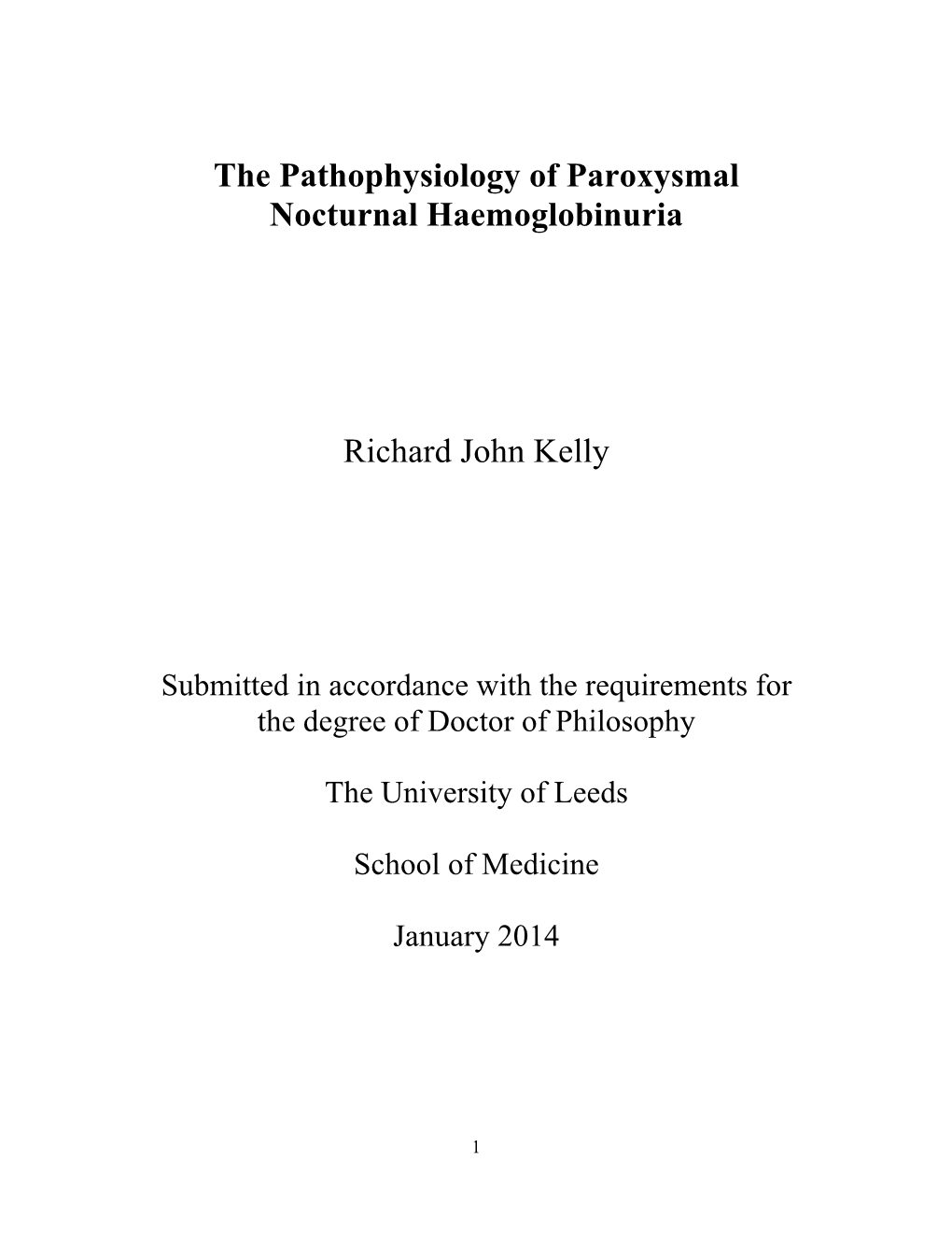 The Pathophysiology of Paroxysmal Nocturnal Haemoglobinuria.Pdf