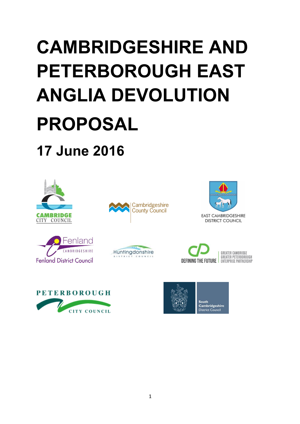 Cambridgeshire & Peterborough Devolution Proposal