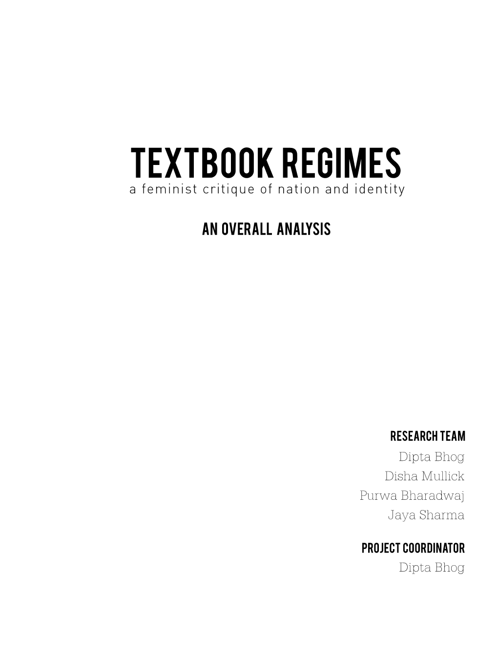 1. Textbook Regimes: Overall Analysis
