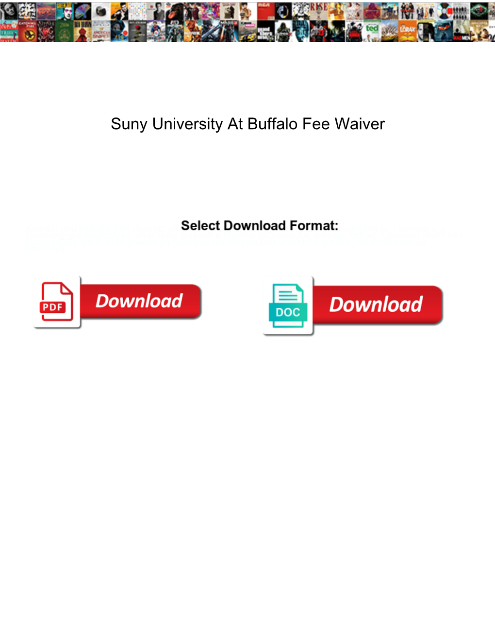 Suny University at Buffalo Fee Waiver