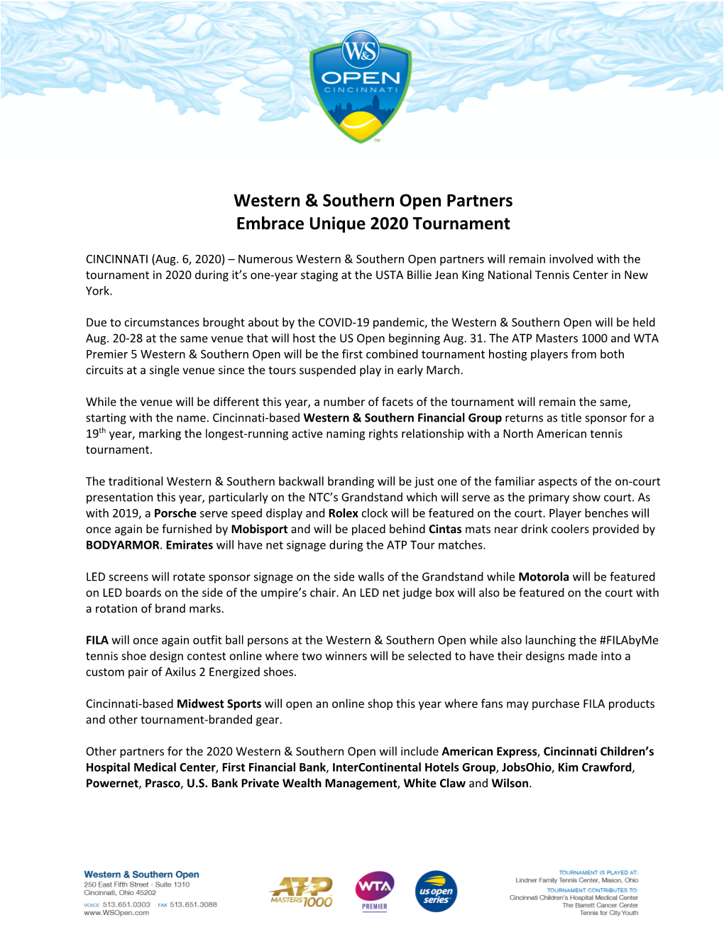 2020 W&S Open Partners