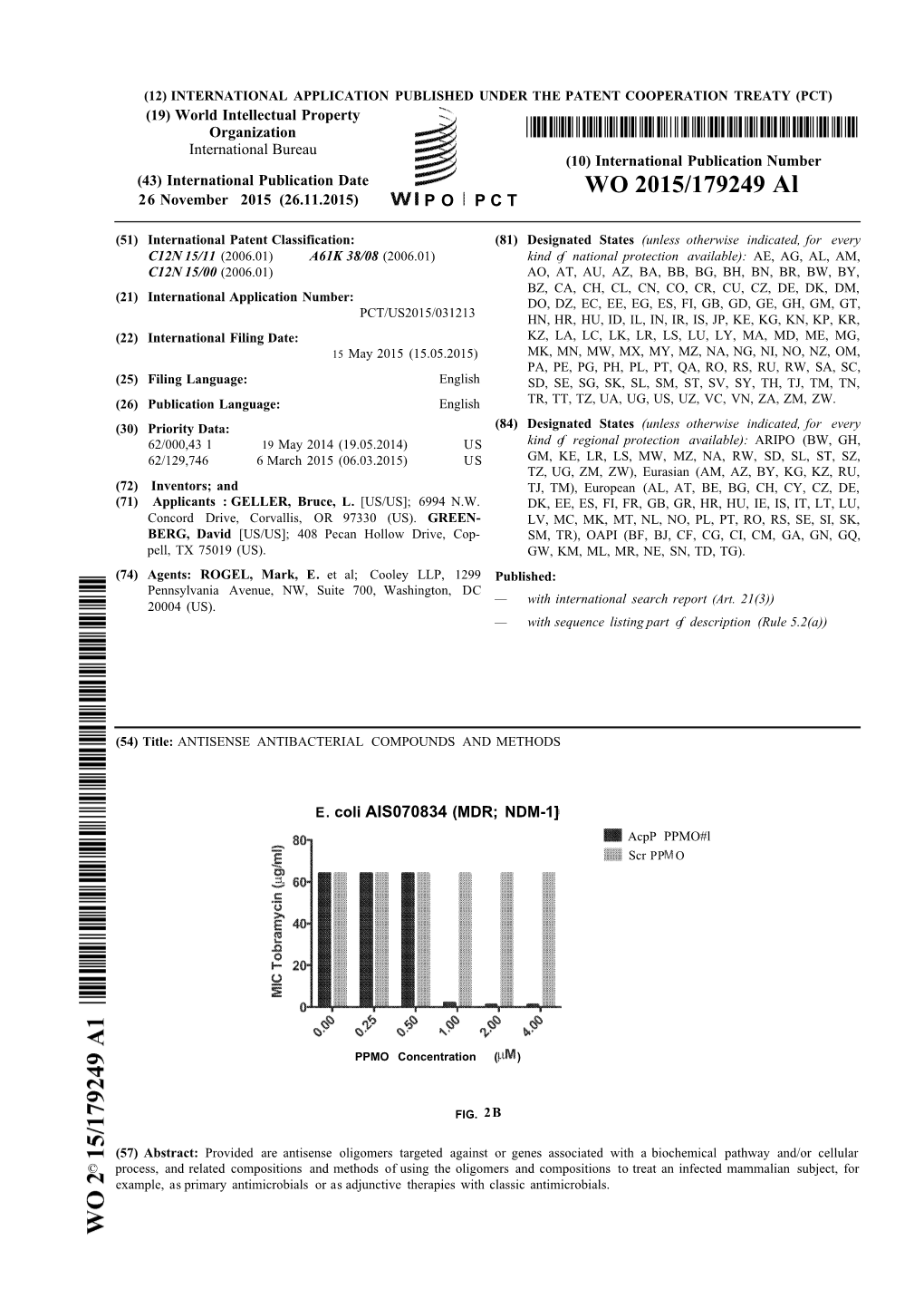 WO 2015/179249 Al 26 November 2015 (26.11.2015) P O P C T