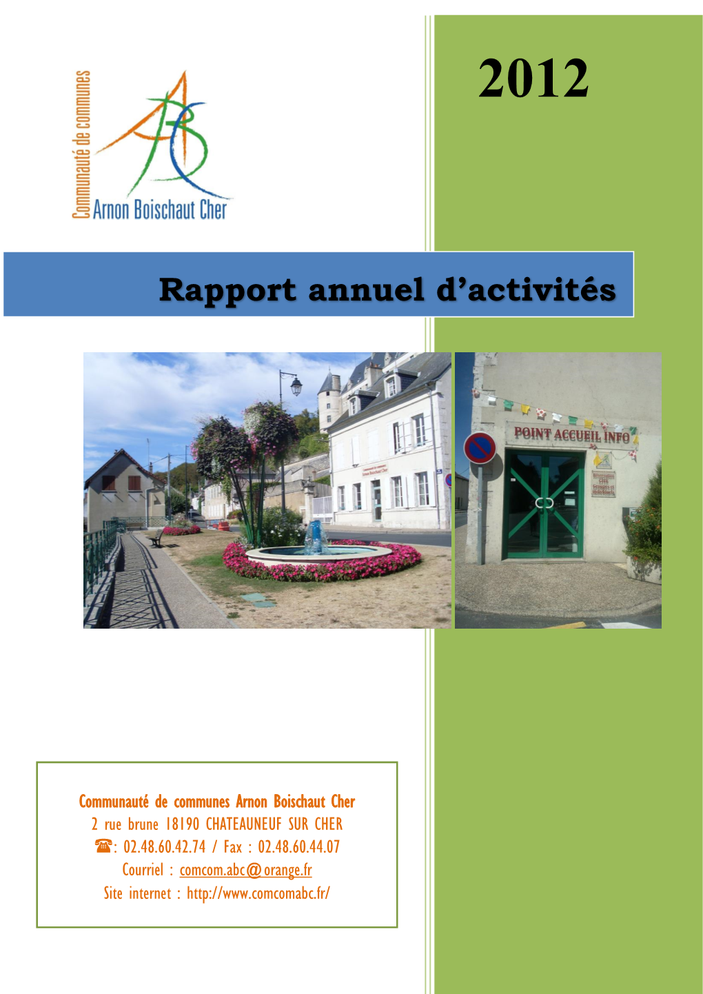 Rapport D'activités 2012