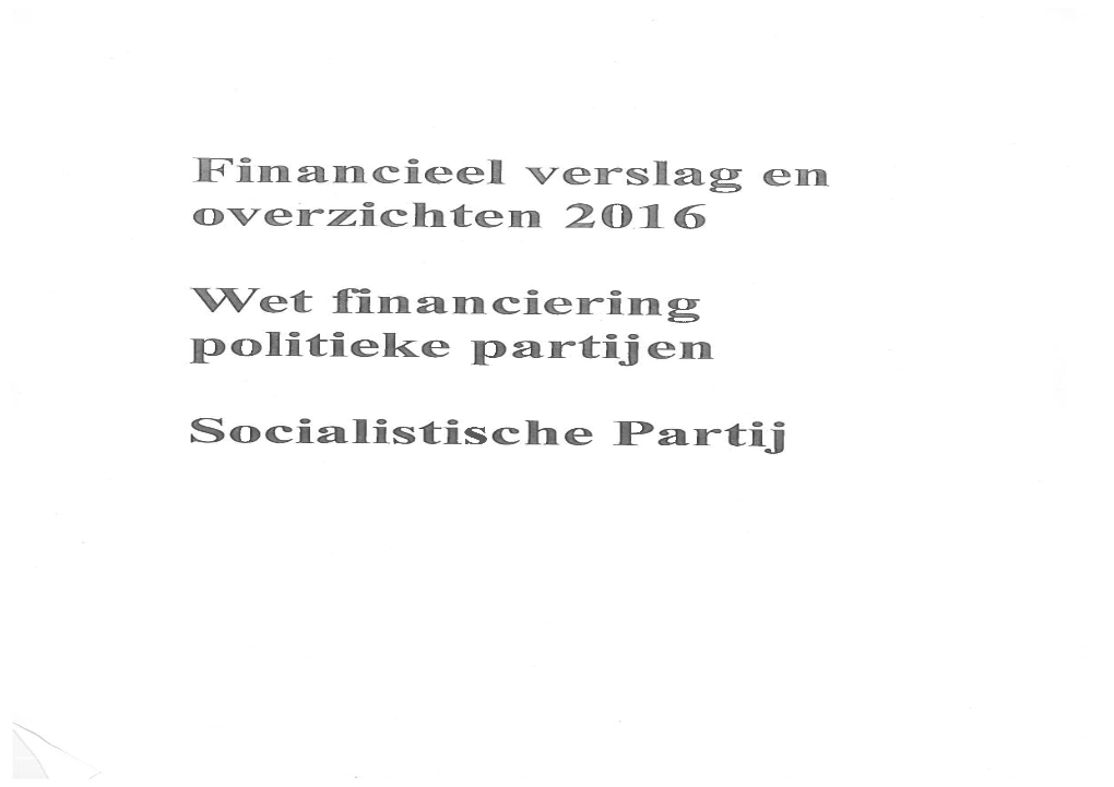 Financiëel Verslag WFPP 2016