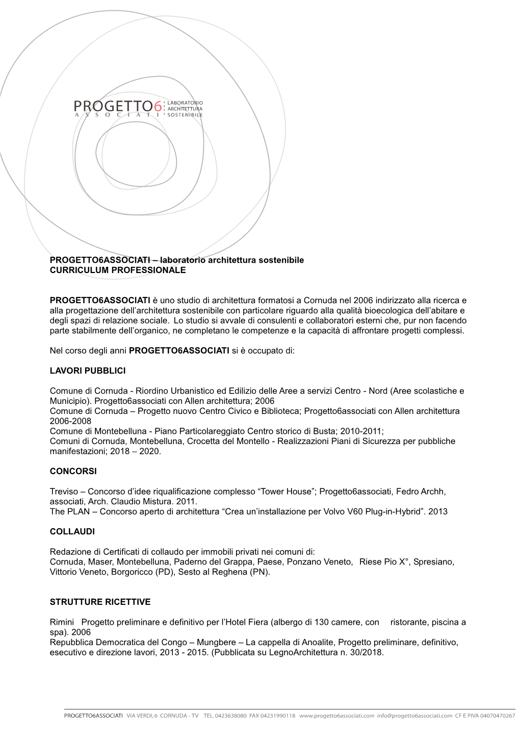 Laboratorio Architettura Sostenibile CURRICULUM PROFESSIONALE