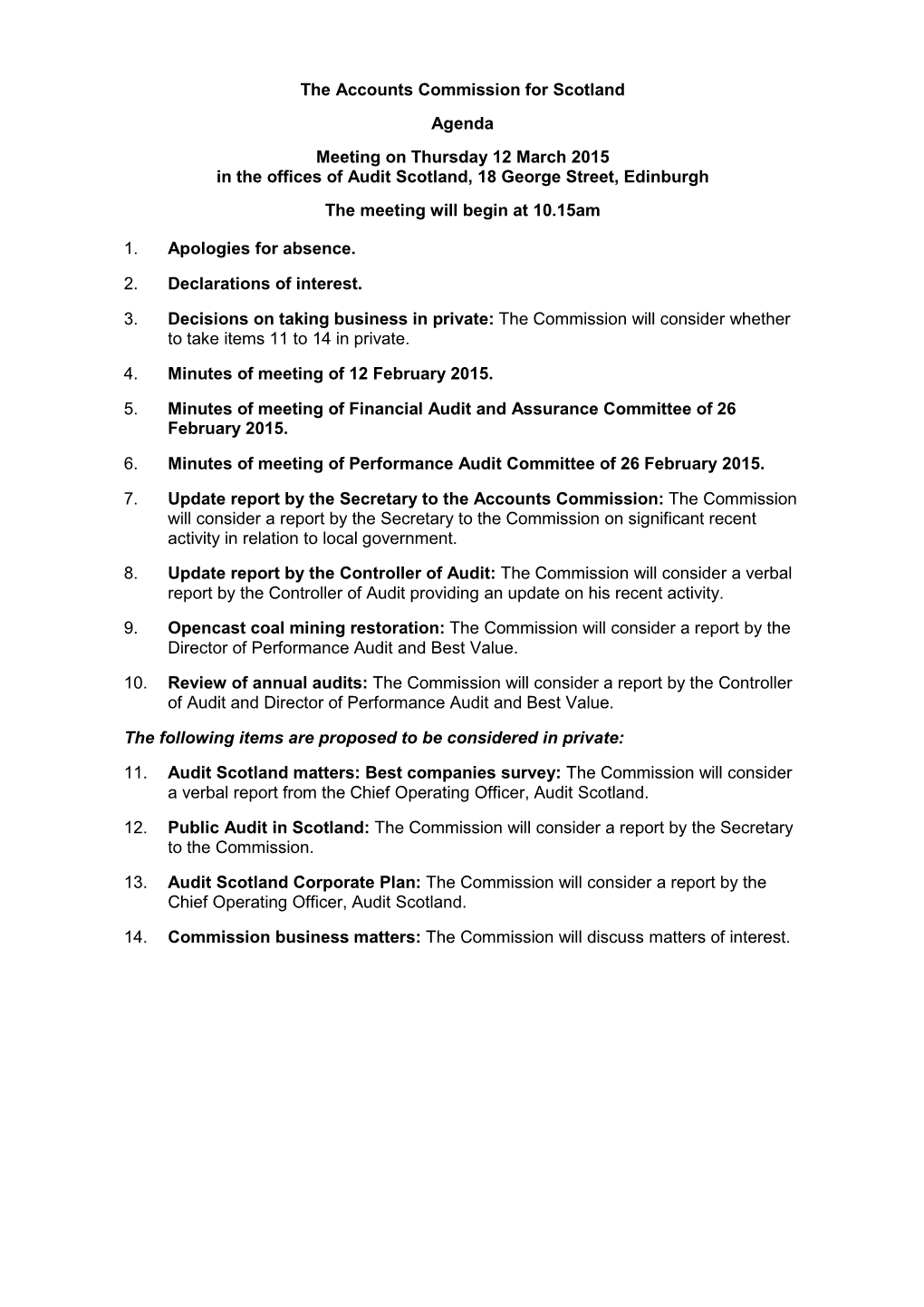 Accounts Commission Papers 12 March 2015