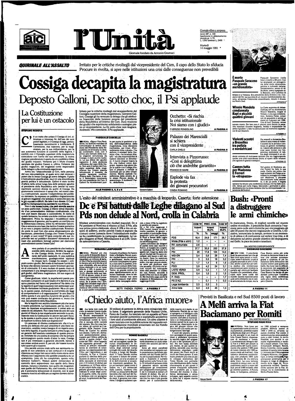 Cossiga Deca — "•^^™^^"""^ "^^ La Bocconi, Alla Cattolica Di Milano E a Venezia