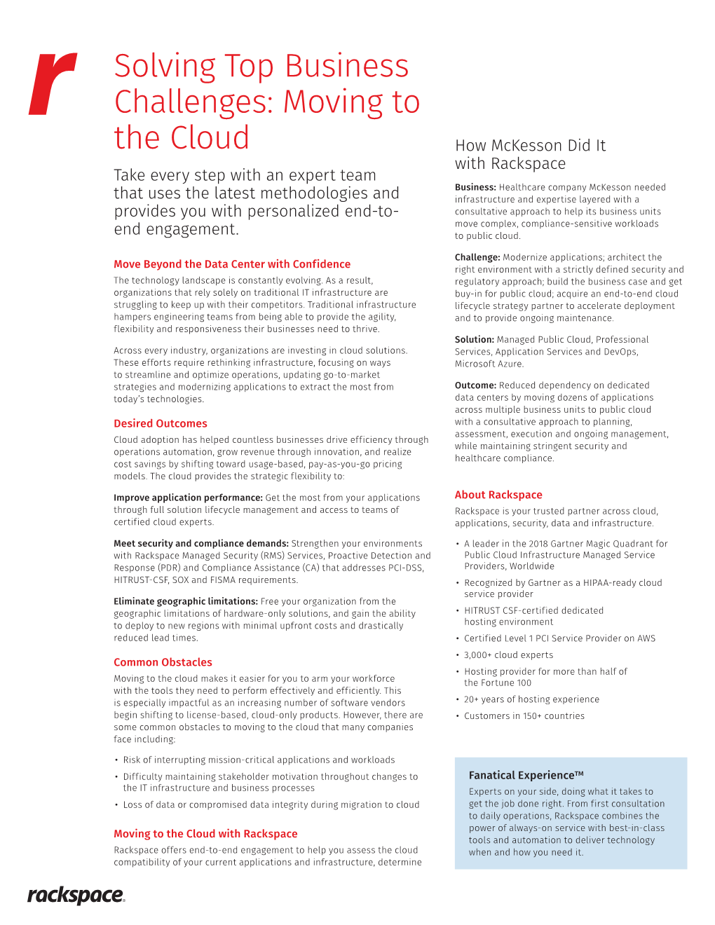 Solving Top Business Challenges: Moving to the Cloud