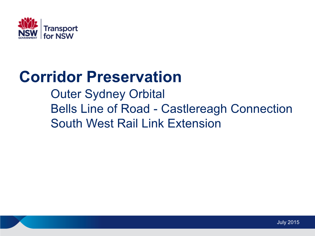 Outer Sydney Orbital, Bells Line of Road Castlereagh Connection And