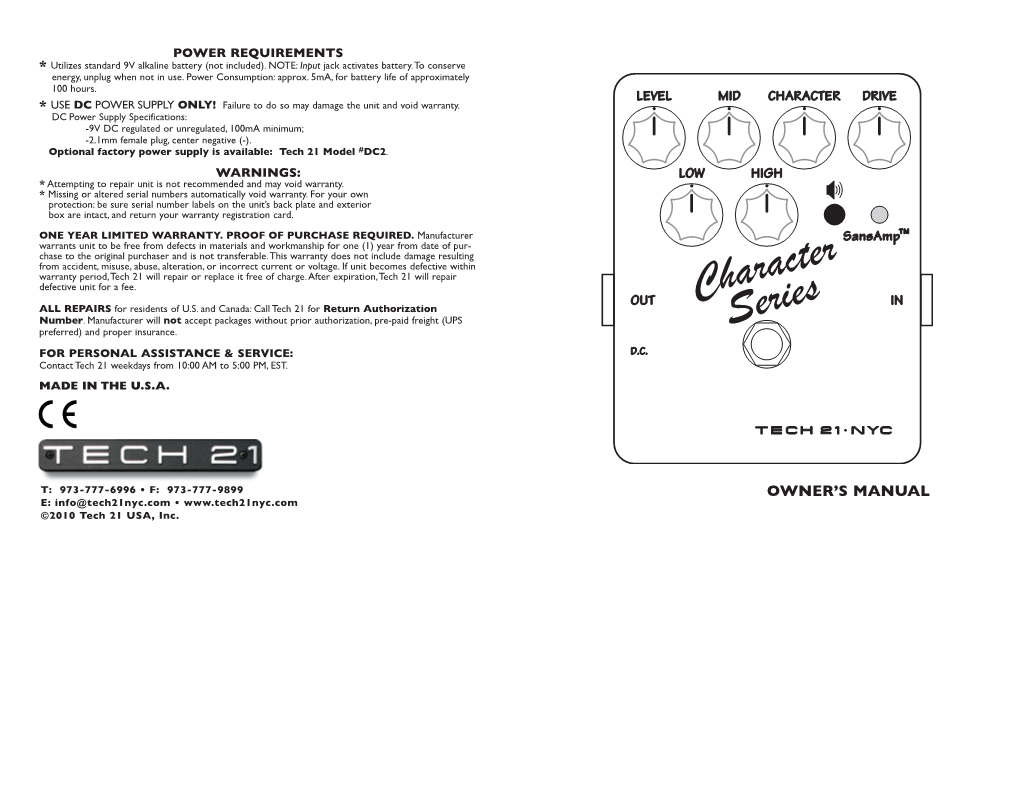 Owner's Manual for Complete Guidance to Operation