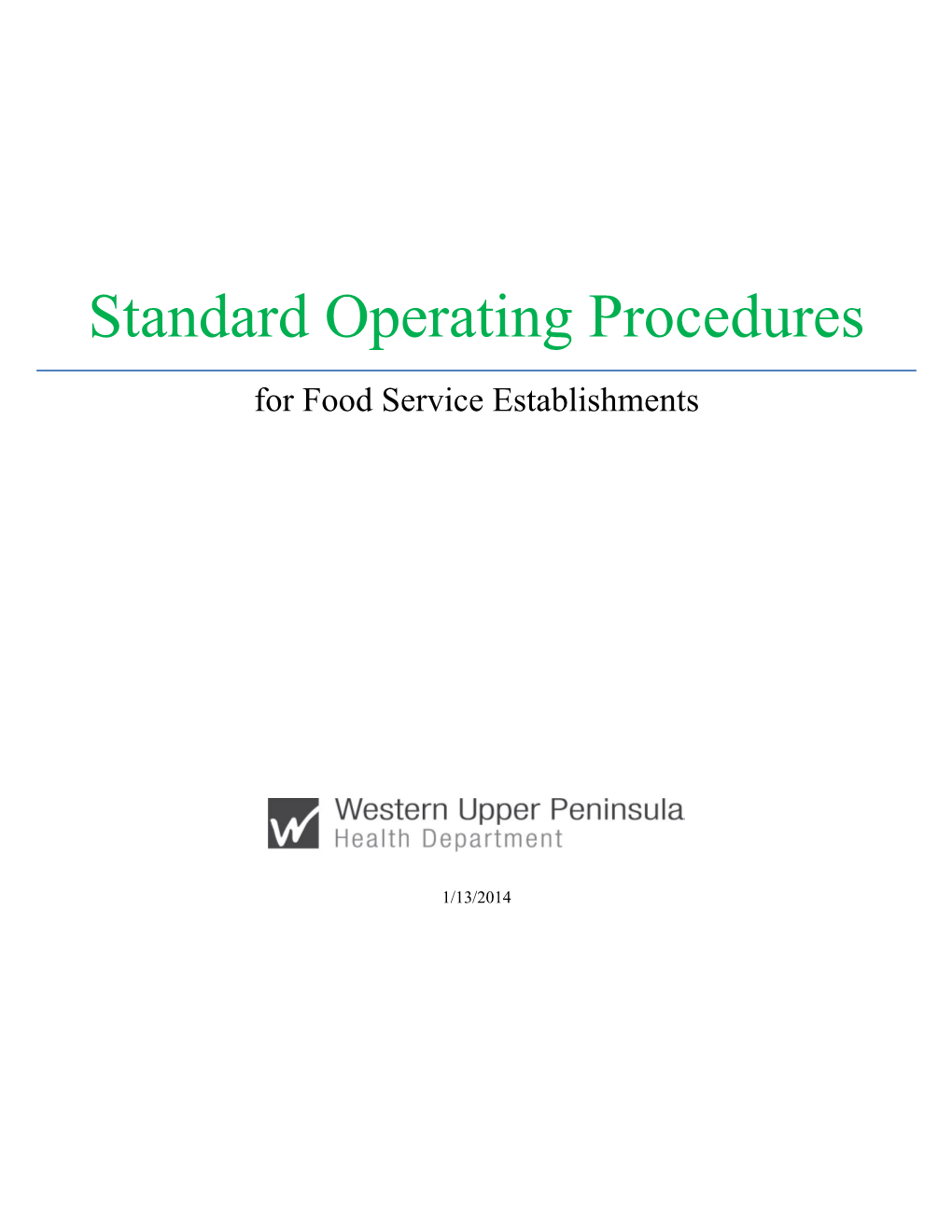 Standard Operating Procedures s8