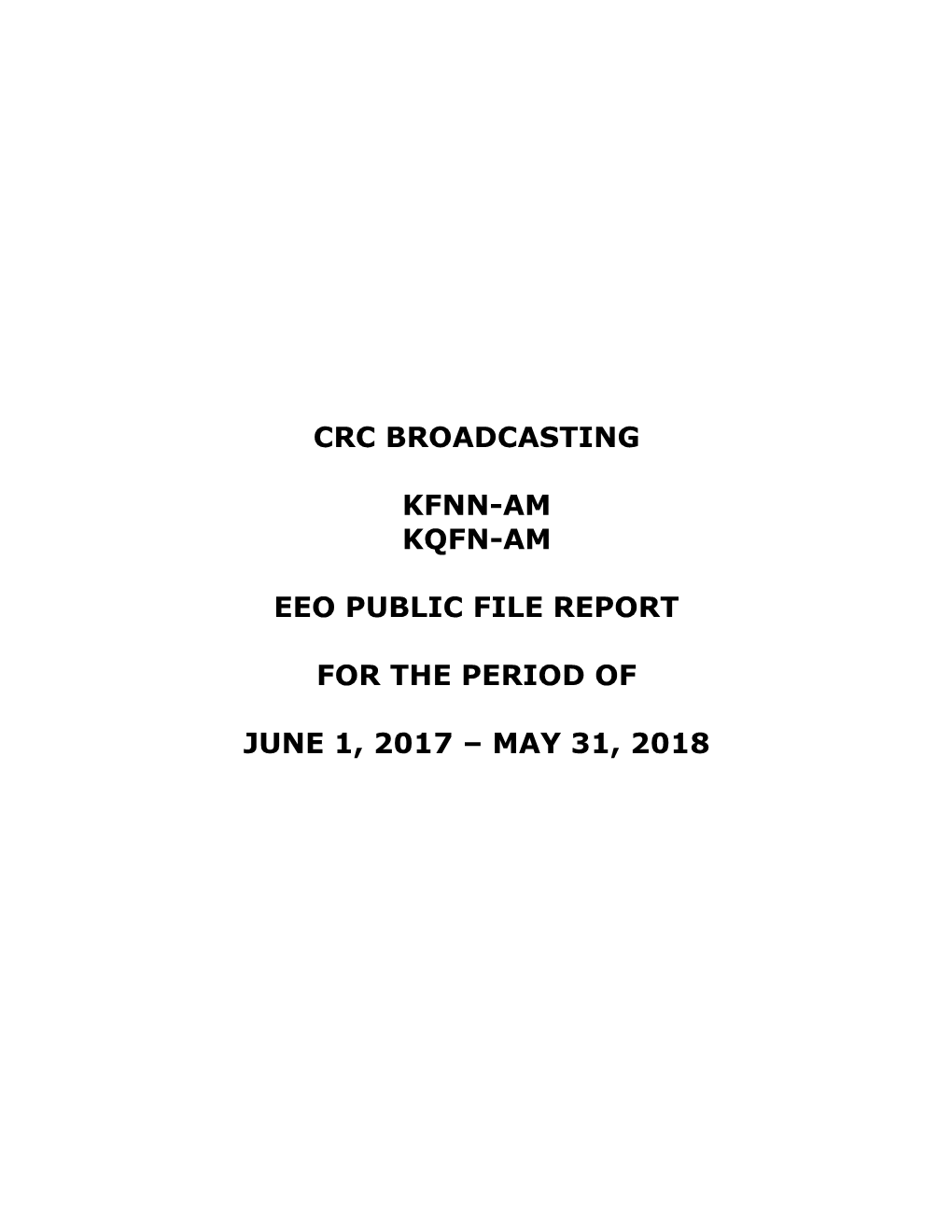 Crc Broadcasting