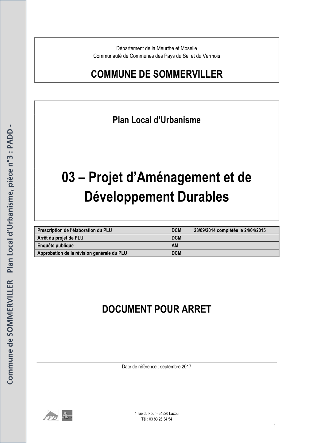 03 – Projet D'aménagement Et De Développement Durables