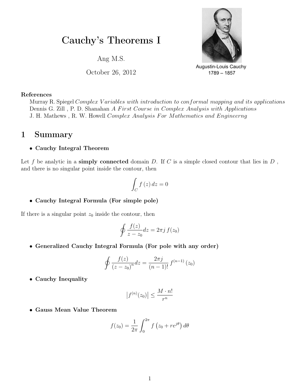 Cauchy Integral Theorem