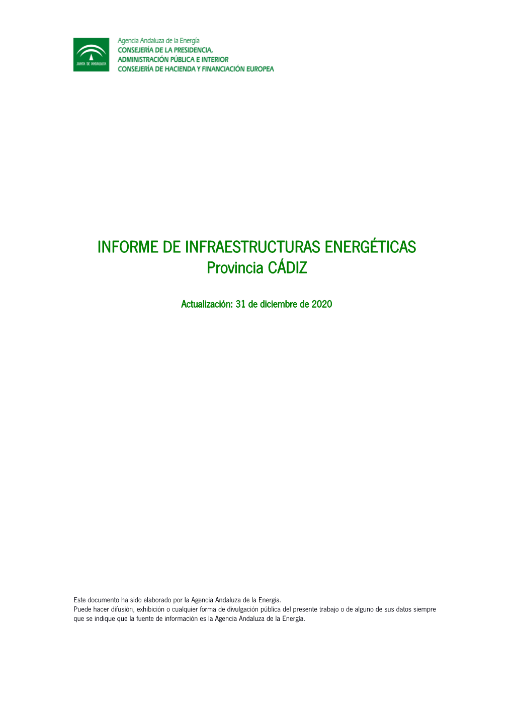 Informe De Infraestructuras Energéticas De Cádiz