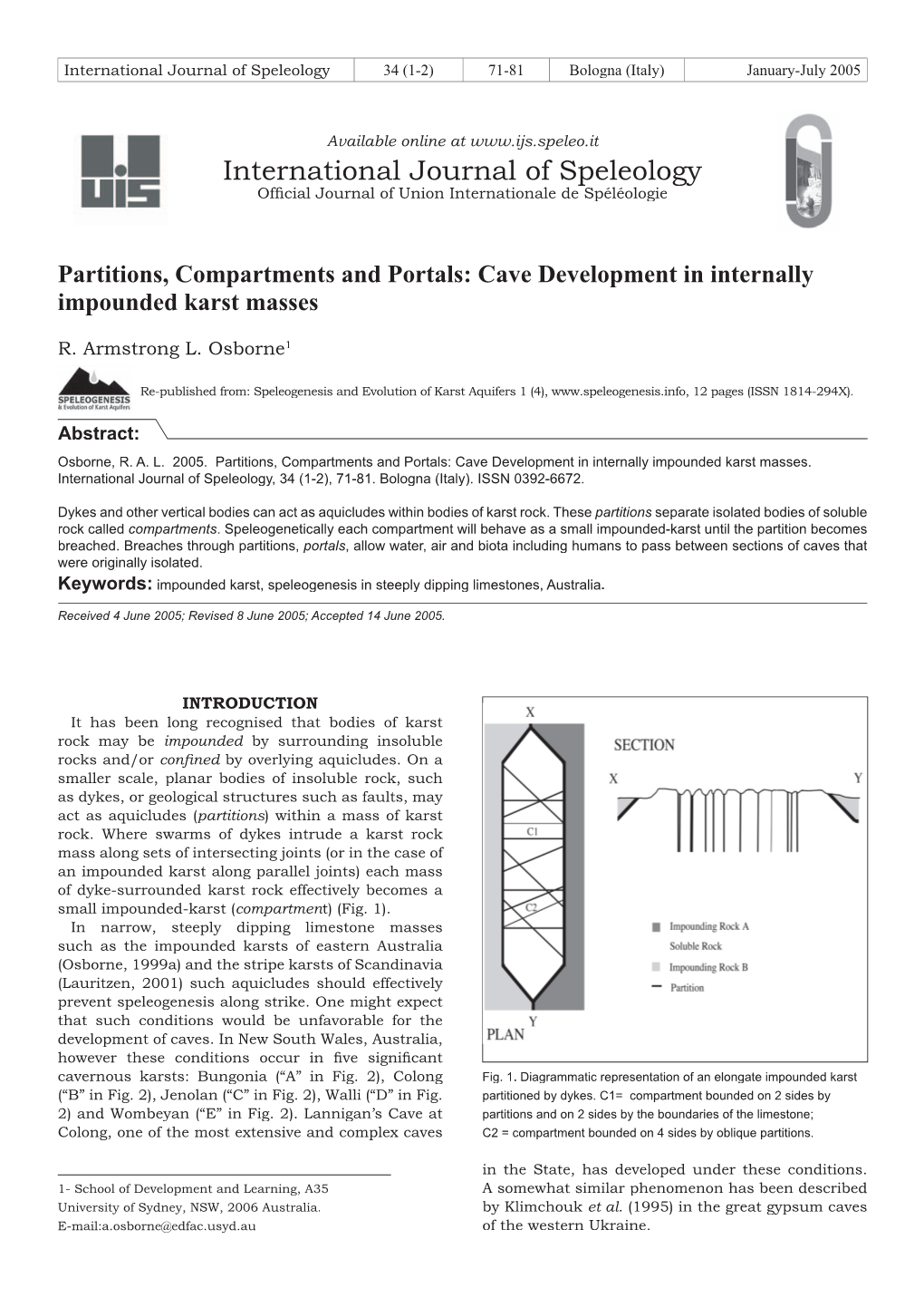 Cave Development in Internally Impounded Karst Masses